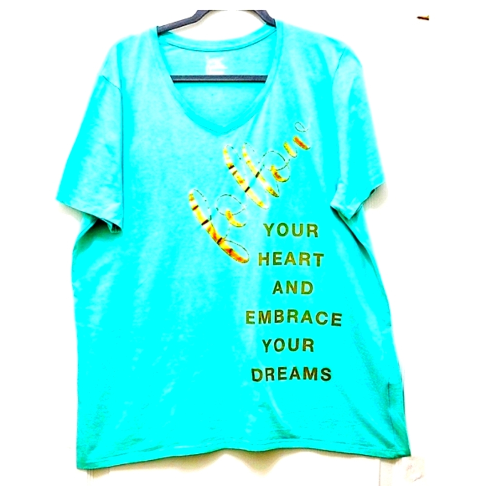 *TS25713 Just My Size Follow Your Heart Bling Tee